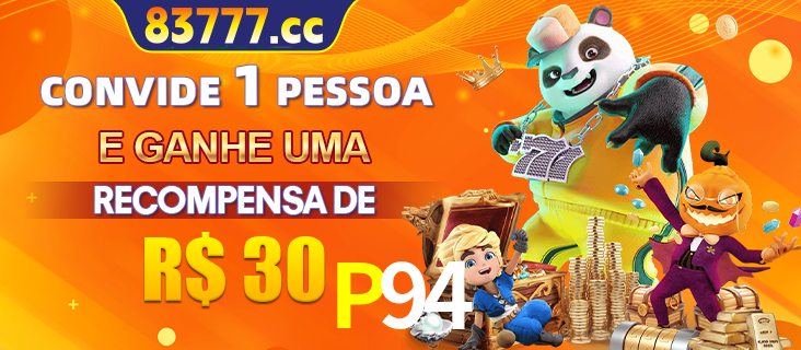 Banner institucional da P94 sobre parceria de marcas e criação de uma marca de excelência, apresentando os mascotes de jogos populares como o Fortune Tiger.
