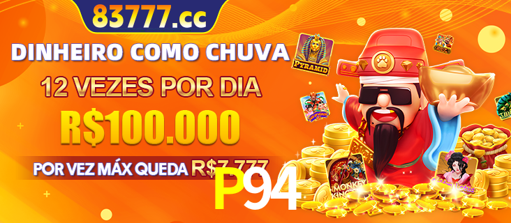 Banner do programa de recompensas Recomende para amigos do P94, detalhando os bônus por convidar amigos, com prêmios que chegam a R$288.888.
