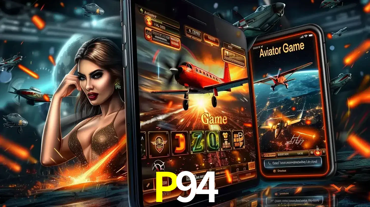 Mulher estilosa cercada por telas que exibem a jogabilidade do Aviator, capturando a intensidade e a estratégia deste popular crash game oferecido pelo P94.